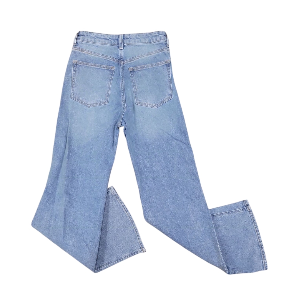 H&M Harper High Rise Wide Leg Classic Blue Women's Jeans Size 4 - Picture 2 of 4
